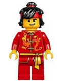 LEGO hol133 Dragon Dance Performer, Top Knot and Headband, Lopsided Grin