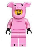 LEGO hol137 Dragon Dance Performer, Pig Costume, No Tail, Open Mouth Smile with White Teeth and Red Tongue