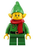 LEGO hol206 Elf - Green Scalloped Collar with Bells, Scarf
