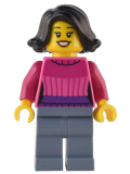 LEGO hol287 Holiday Shopper - Dark Pink Sweater