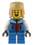 LEGO hol288 Child - Dark Azure Jacket, Red and Tan Ushanka Hat