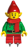 LEGO hol293 Elf - Red Hat and Scarf, Ice Skates