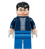 LEGO hp338 Harry Potter, Dark Blue Open Jacket, Blue Legs