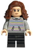 LEGO hp383 Hermione Granger - Striped Hoodie, Black Medium Legs