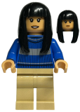 LEGO hp402 Cho Chang - Blue Ravenclaw Quidditch Sweater, Tan Legs