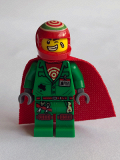 LEGO hs010 Douglas Elton / El Fuego - Coveralls with Helmet and Cape